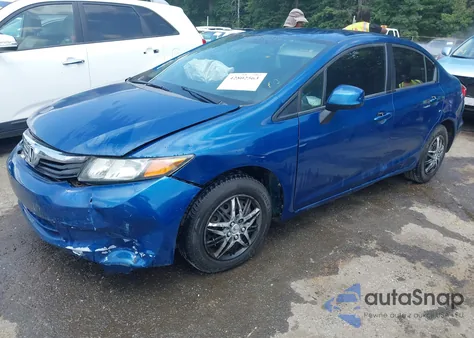 2012 Honda Civic Lx from USA, damaged, VIN 19XFB2E5XCE035709